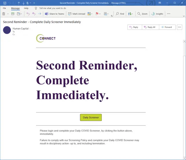 second reminder